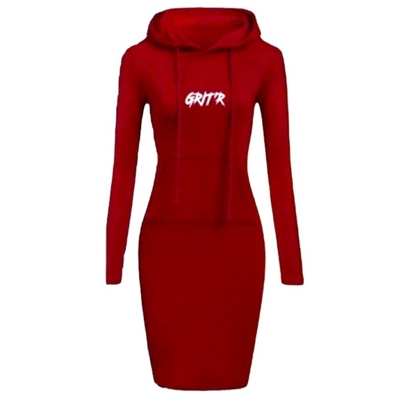 Grit’r Hoodie Sweatshirt Dress Size M - Picture 1 of 7